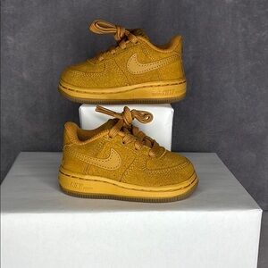 Nike Air Force 1 PS Wheat Kids 4C Brown Sneakers Toddler AF1